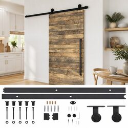 Compact Sliding Door Hardware Kit with Quiet Operation