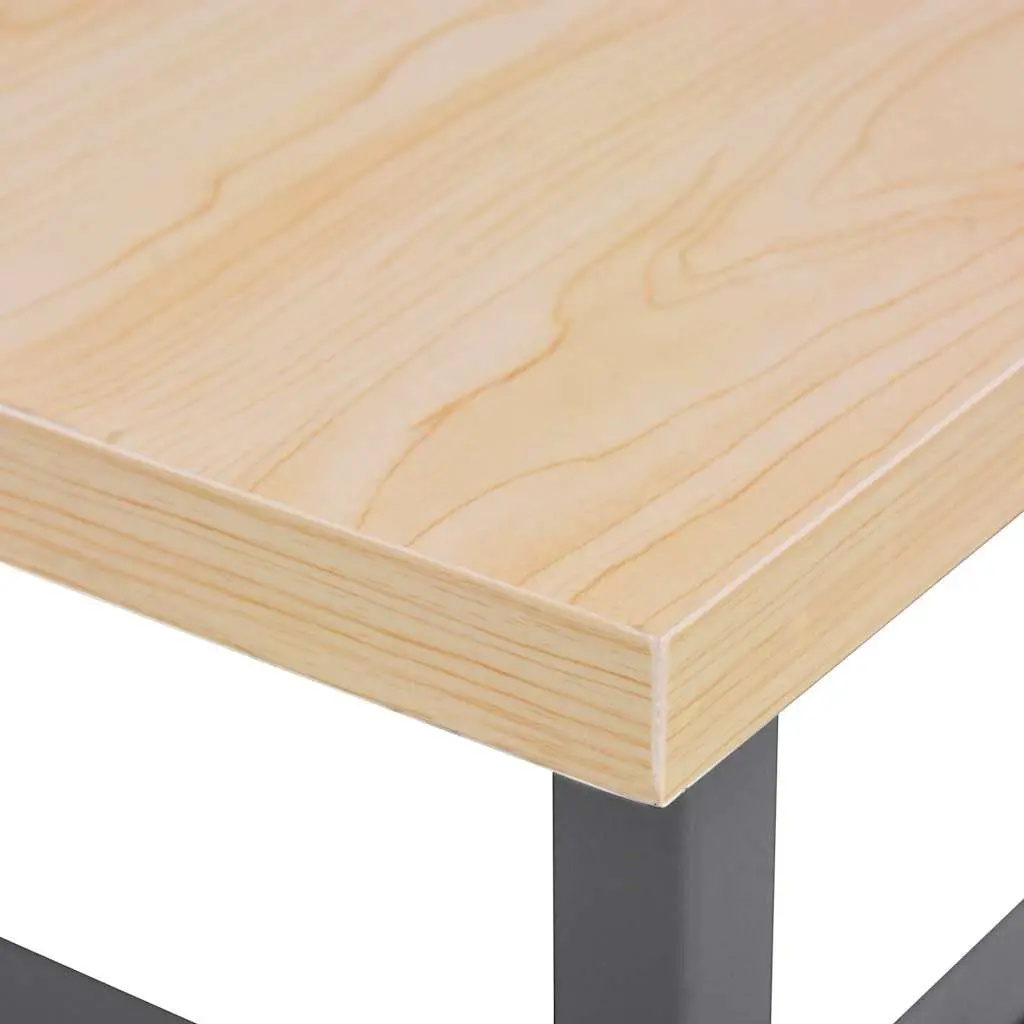 Heavy-Duty Workbench Grey 120x60x85cm Steel Large Tabletop Storage Shelves