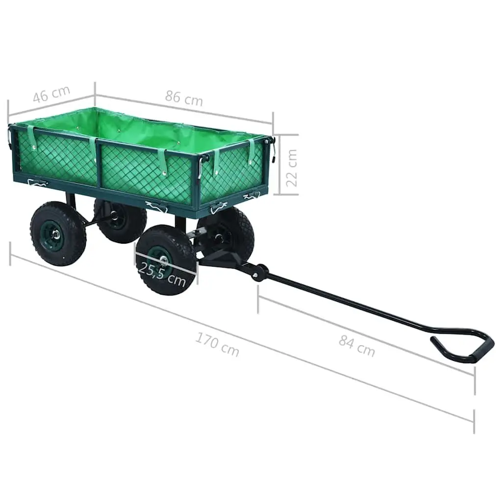 Garden Hand Trolley Red Heavy-Duty Steel 250kg Load Capacity Pneumatic Wheels