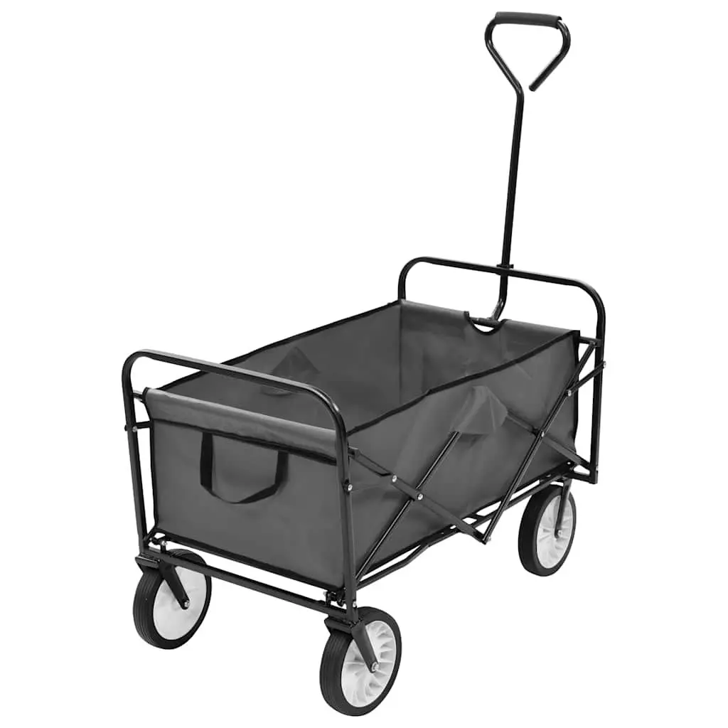 Folding Hand Trolley Green Steel Frame 600D Oxford Fabric 75kg Capacity