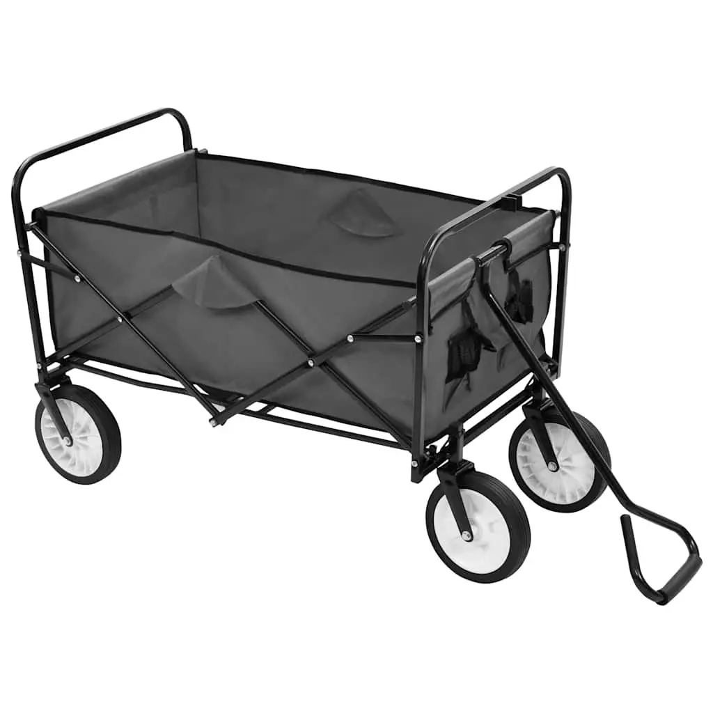 Folding Hand Trolley Green Steel Frame 600D Oxford Fabric 75kg Capacity