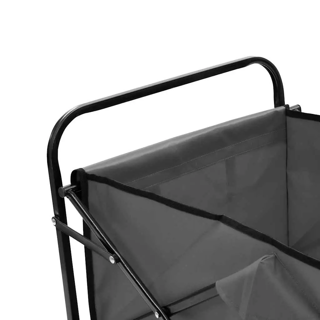 Folding Hand Trolley Green Steel Frame 600D Oxford Fabric 75kg Capacity