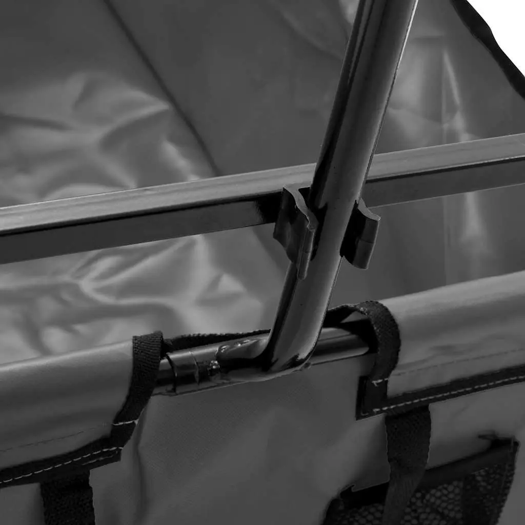 Folding Hand Trolley Green Steel Frame 600D Oxford Fabric 75kg Capacity