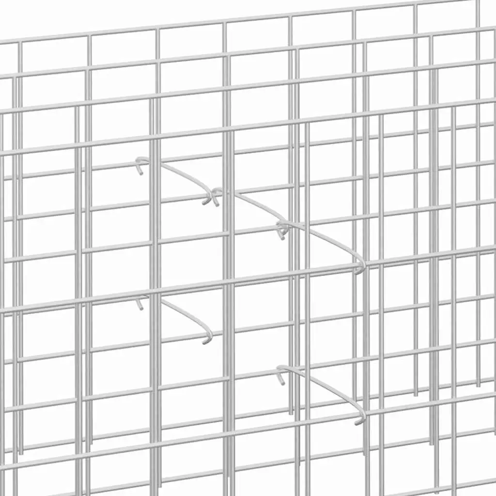 Gabion Hooks Silver 20cm Heavy-Duty Galvanised Steel Spacers for Fencing