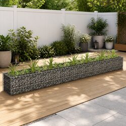 Concise Galvanised Steel Gabion Raised Bed for Gardens