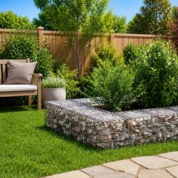 Compact Gabion Raised Bed Garden Planter 30cm Steel Wire