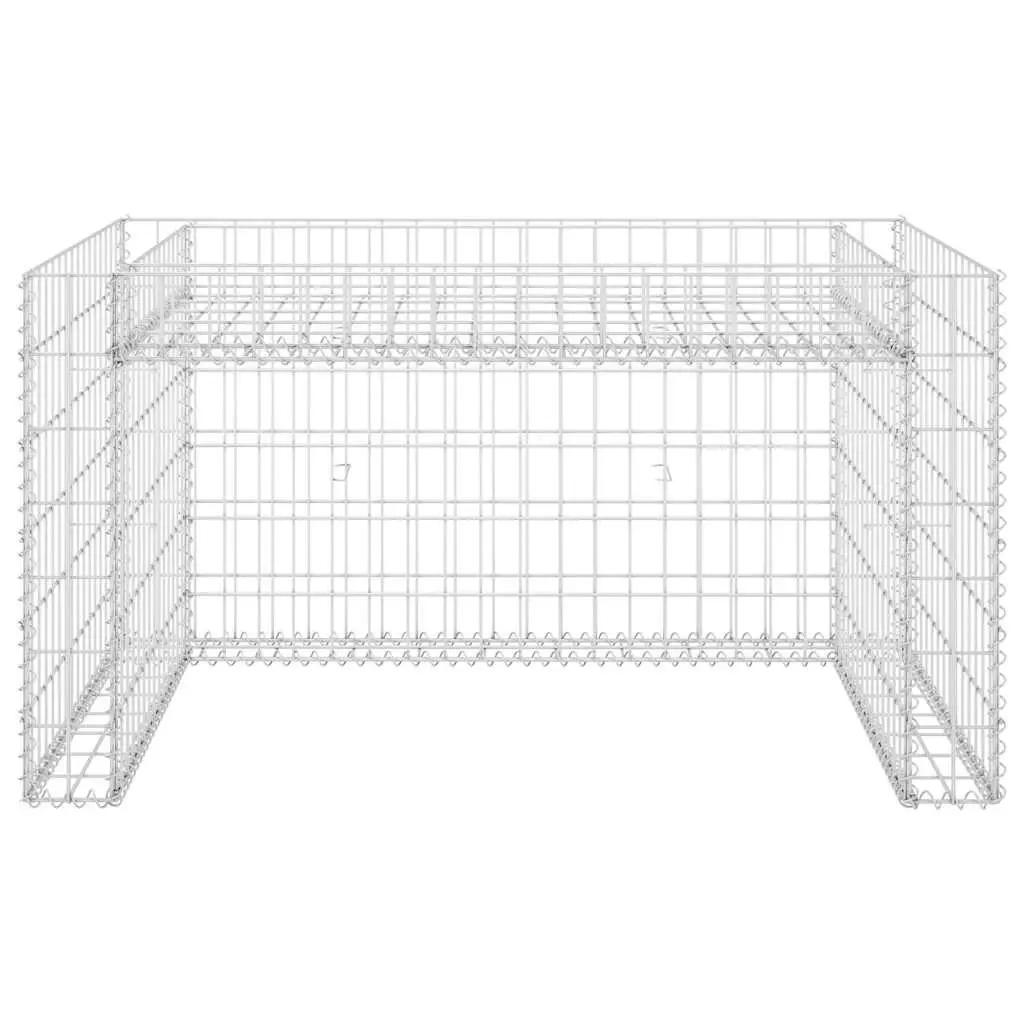 Lawn Mower Garage Silver 110x80x60cm Steel Wire Storage Box Garden Planter