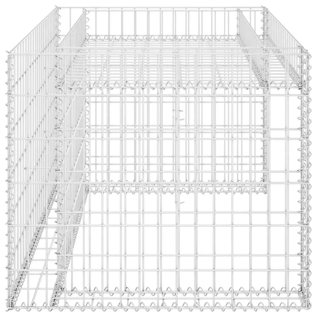 Lawn Mower Garage Silver 110x80x60cm Steel Wire Storage Box Garden Planter