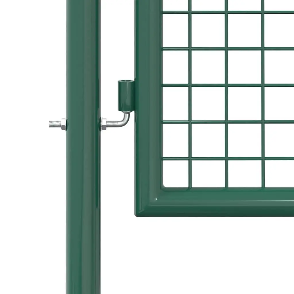 Steel Fence Gate Green 100x125cm Heavy Duty Powder Coated Construction