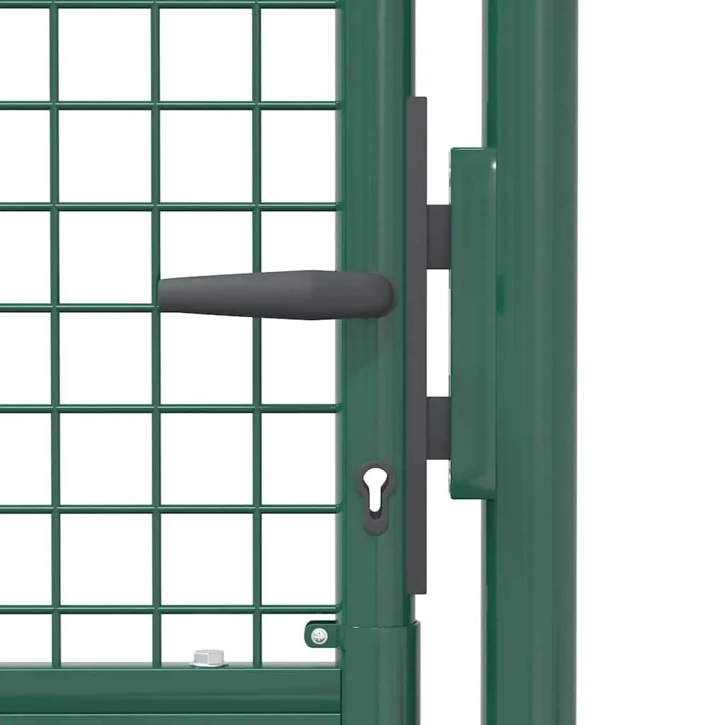 Steel Fence Gate Green 100x125cm Heavy Duty Powder Coated Construction