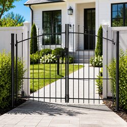 Concise Double Door Garden Gate for Security Needs