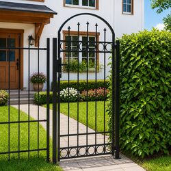 Black Arched Gate 105x170 cm