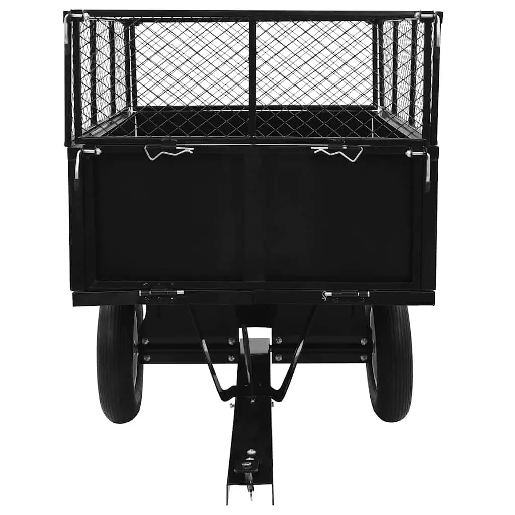 Tipping Trailer Green 300kg Load Capacity Extendable Sides for Lawn Mower
