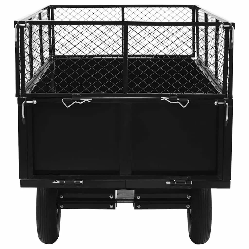 Tipping Trailer Green 300kg Load Capacity Extendable Sides for Lawn Mower