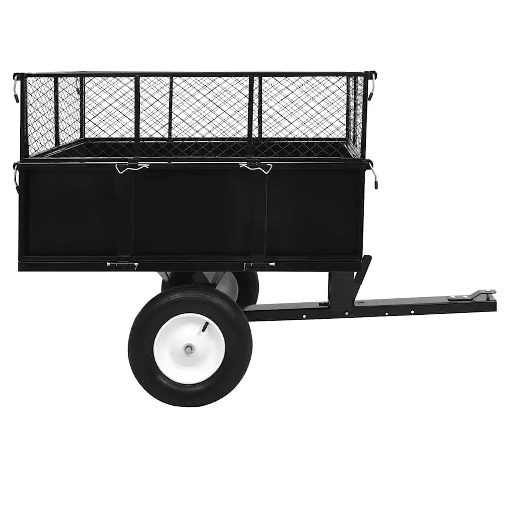 Tipping Trailer Green 300kg Load Capacity Extendable Sides for Lawn Mower