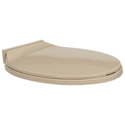 Concise Beige Oval Soft-Close Toilet Seat for You