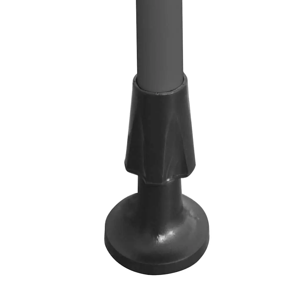 Retractable Awning Anthracite 300cm Manual Steel Frame Polyester Canopy with LED Lighting