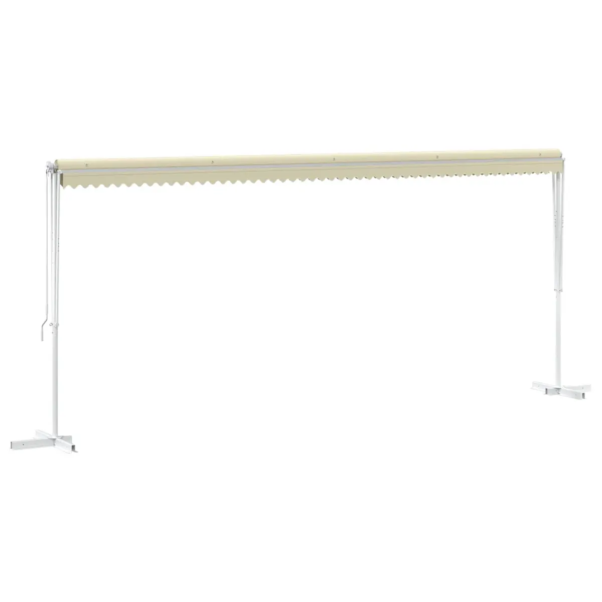 Free Standing Awning Cream 600x300 cm Double-Sided Canopy Weather-Resistant