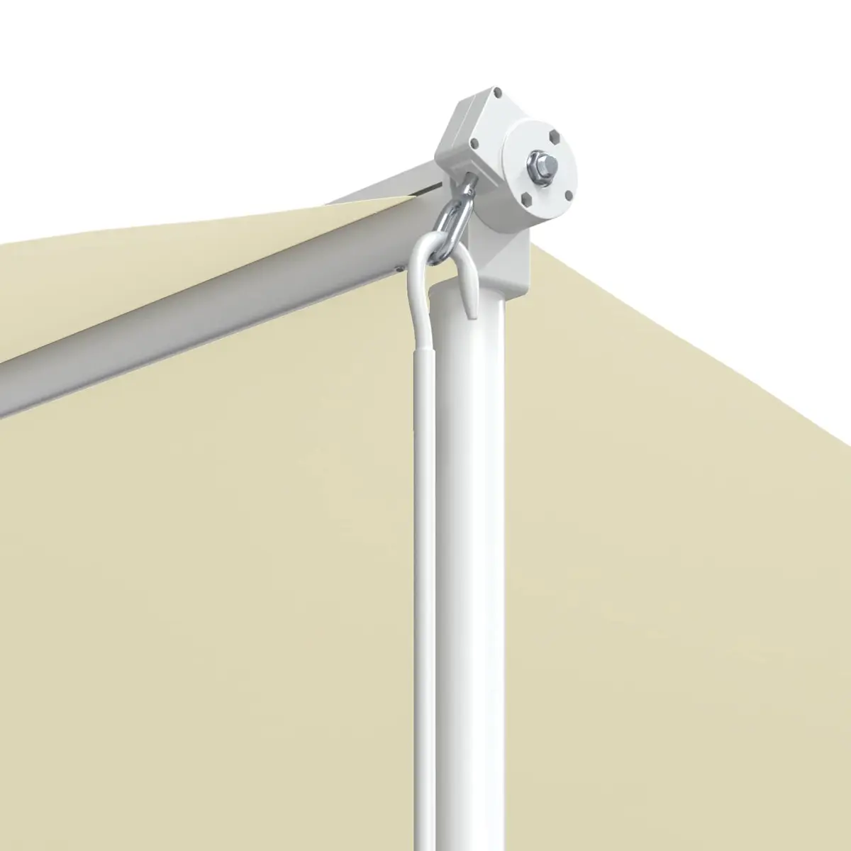 Free Standing Awning Cream 600x300 cm Double-Sided Canopy Weather-Resistant