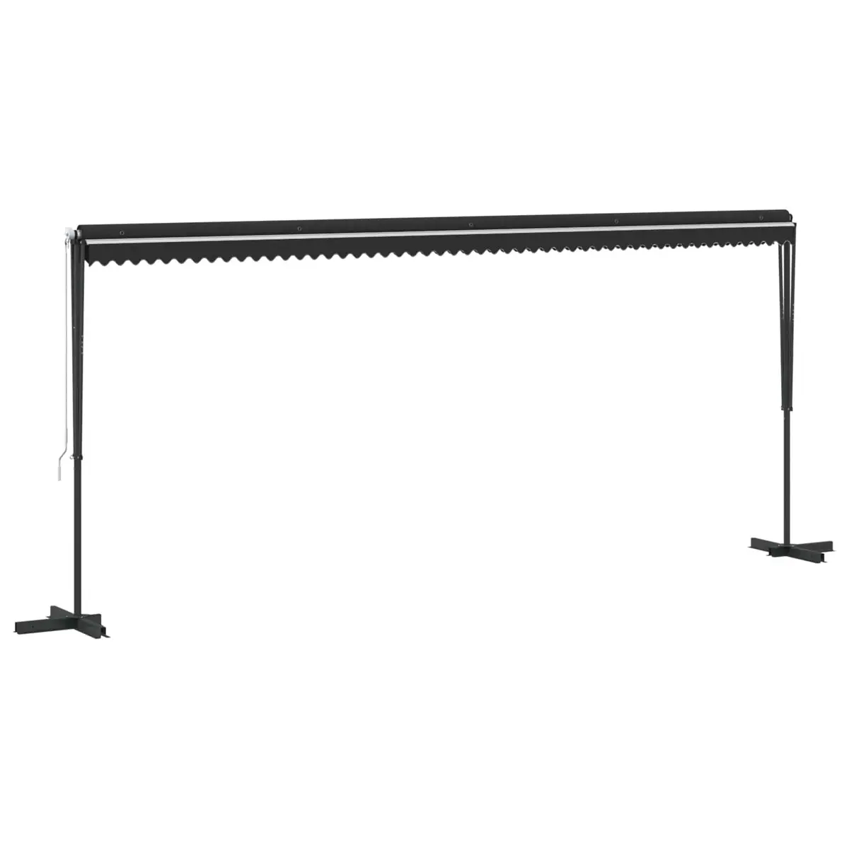 Free Standing Awning Anthracite 600x300 cm Double-sided UV Protection Weather-resistant Polyester Canopy