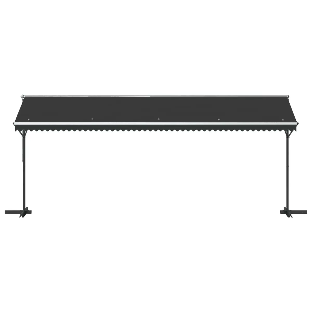 Free Standing Awning Anthracite 600x300 cm Double-sided UV Protection Weather-resistant Polyester Canopy