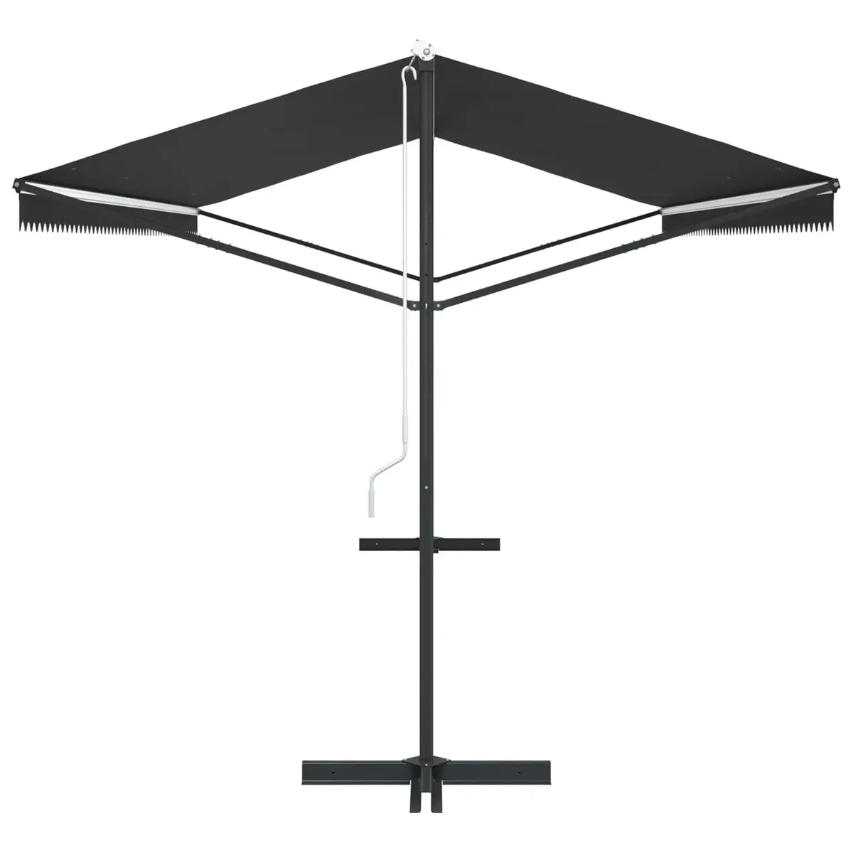 Free Standing Awning Anthracite 600x300 cm Double-sided UV Protection Weather-resistant Polyester Canopy