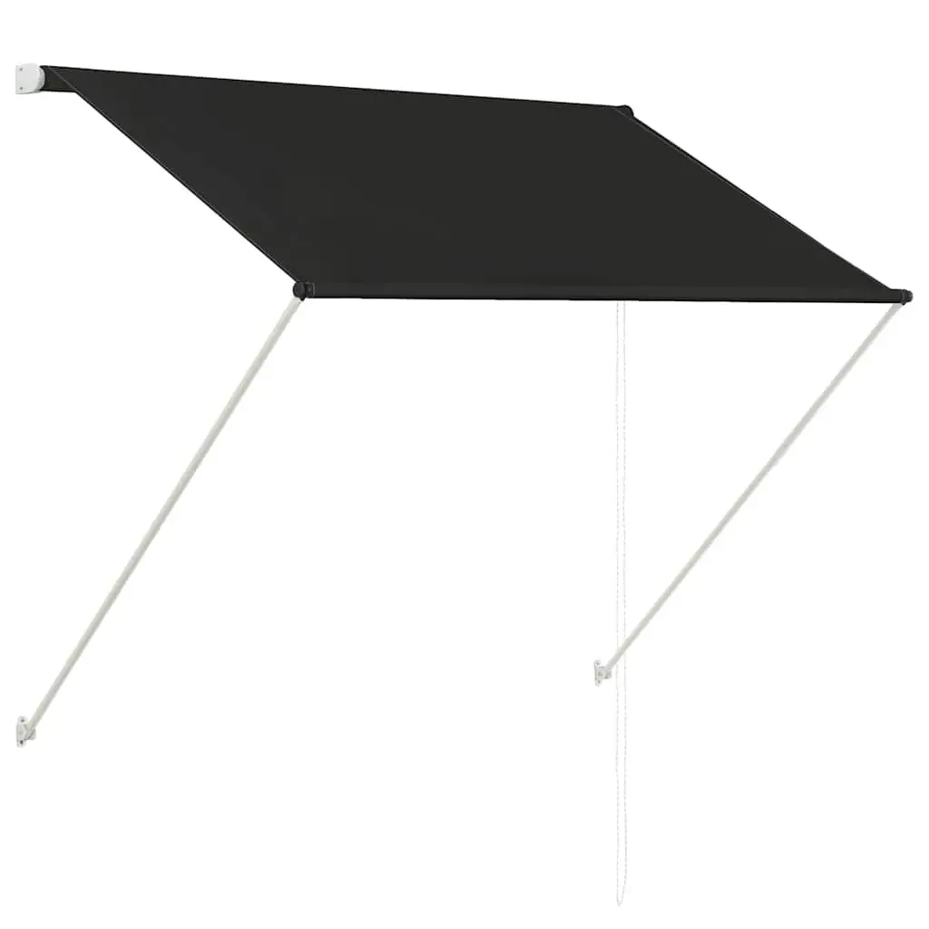 Retractable Awning Anthracite 100x150 cm Water UV Weather Resistant Polyester Canopy
