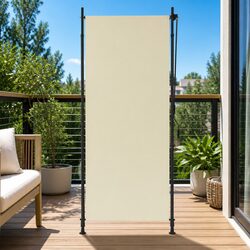 Cream Outdoor Roller Blind 100x270 cm – Easy to Use