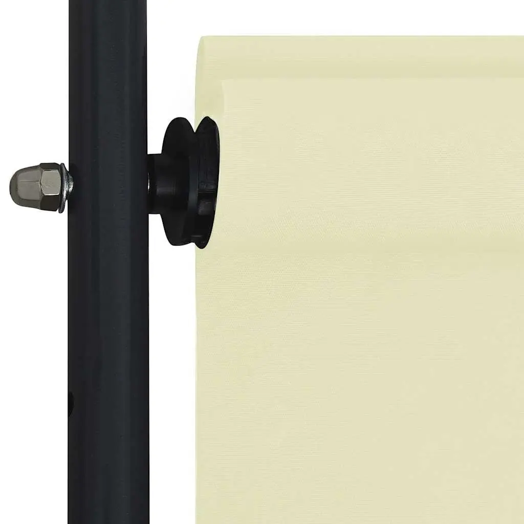 Outdoor Roller Blind Cream 100x270 cm Hand Crank Fade Resistant Fabric