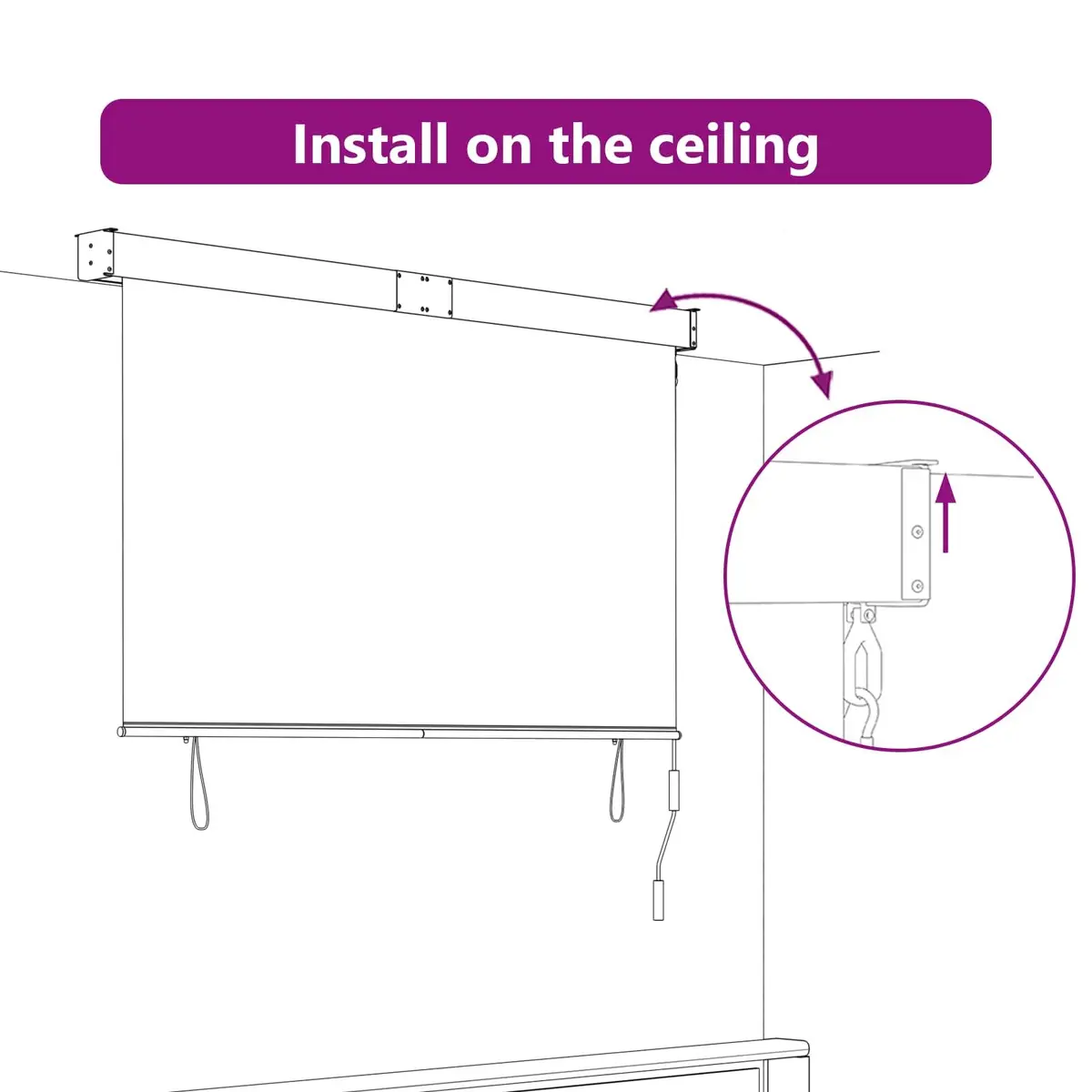 Outdoor Roller Blind Anthracite 160x250 cm Hand Crank Shade