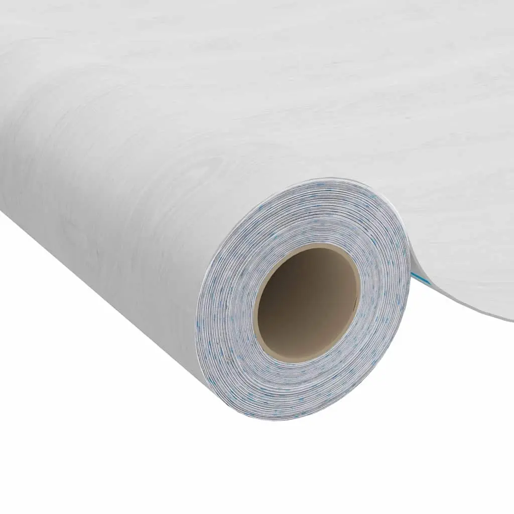 Self-Adhesive Door Film White 210x90cm Wood Grain PVC Decor
