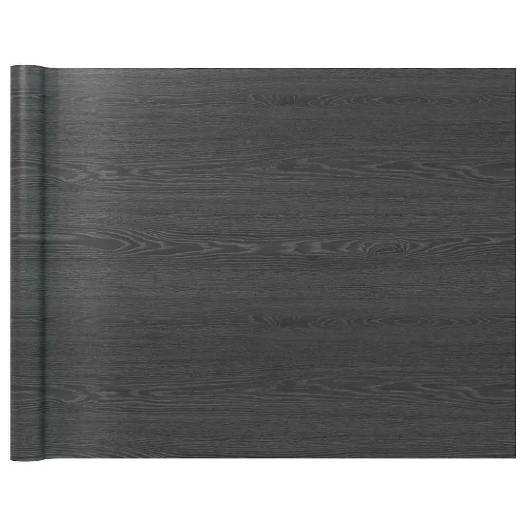 Self-Adhesive Furniture Film Wood Grain Black 500x90cm PVC Window Door Decor