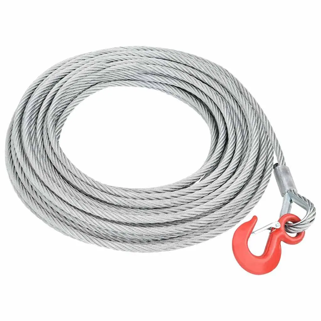 Wire Rope Hoist Winch Aluminium 20 m Manual Pulling Traction Tool 1600 kg Load Capacity