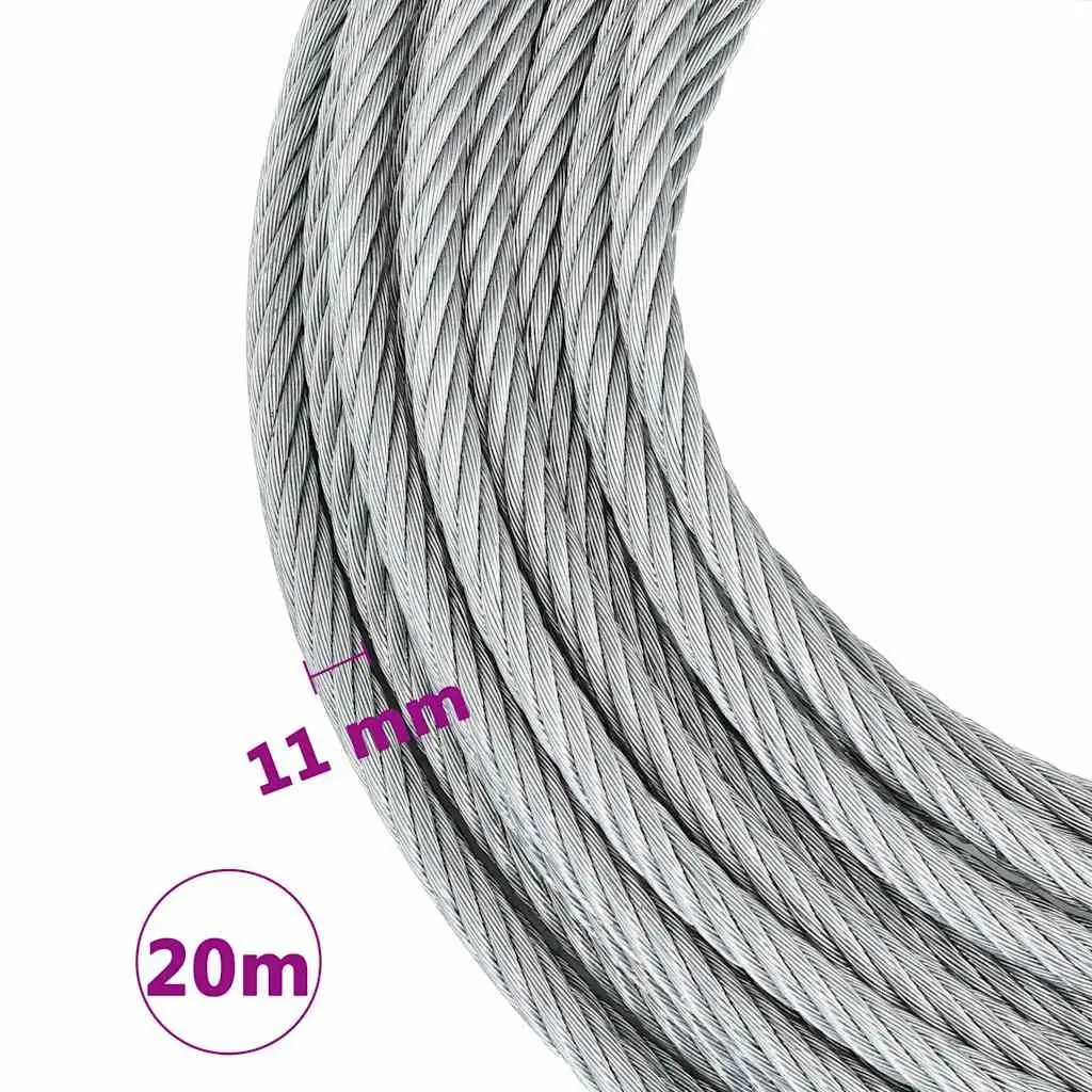 Wire Rope Hoist Winch Aluminium 20 m Manual Pulling Traction Tool 1600 kg Load Capacity