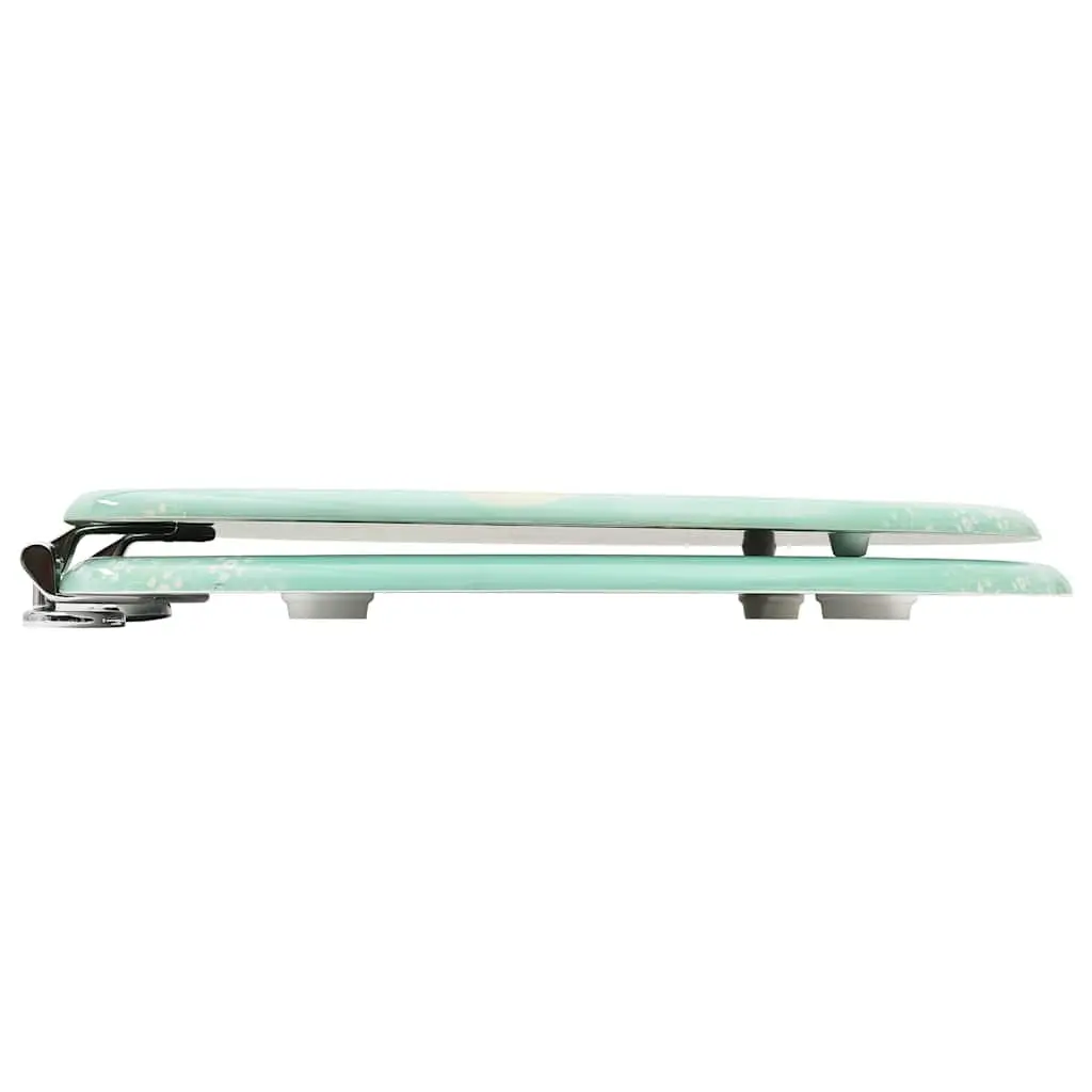 Toilet Seat Multicolour MDF Adjustable Hinges