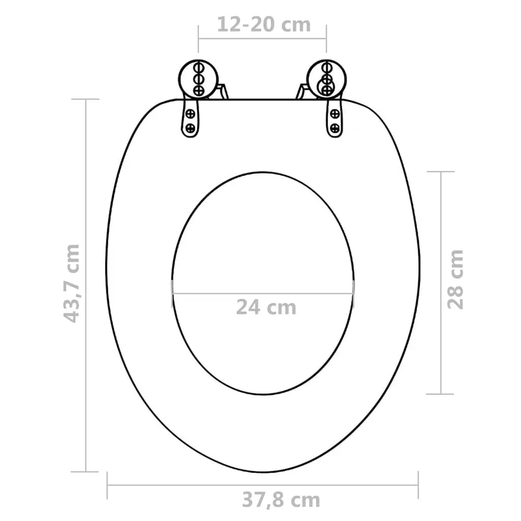 Toilet Seat with Soft Close Lid MDF Multicolour Flamingo Design Bathroom Fixture