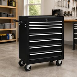Tool Trolley with 7 Drawers for Easy Storage