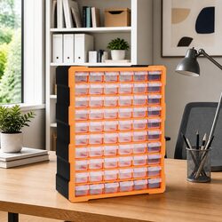 Multi-Drawer Organiser Tool Storage Box 60 Drawers Wall Mount Hardware Cabinet