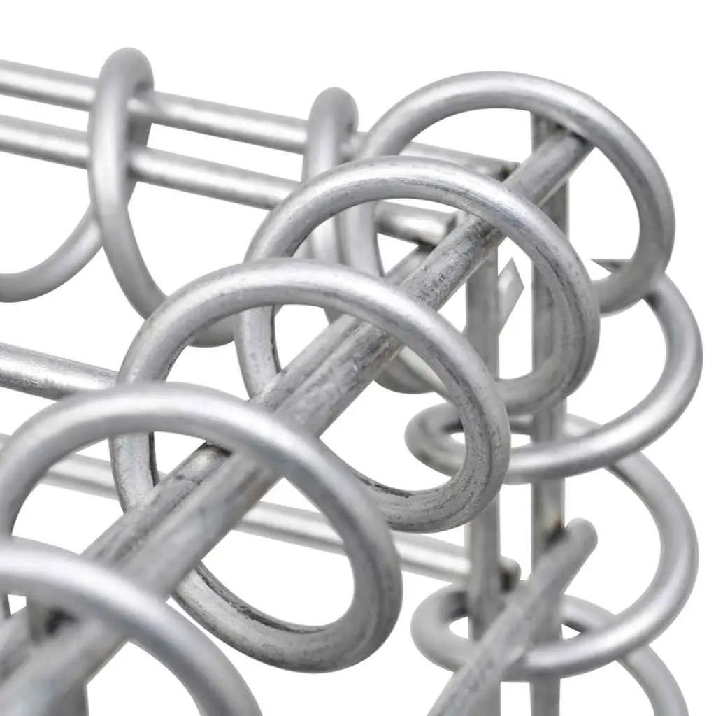 Gabion Wall Fence Panel Silver 300x30x50 cm Galvanised Steel Retaining Barrier