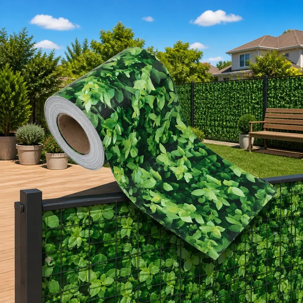 Garden Privacy Screen Fence Roll PVC Green Outdoor Windbreak Barrier 35x0.19m