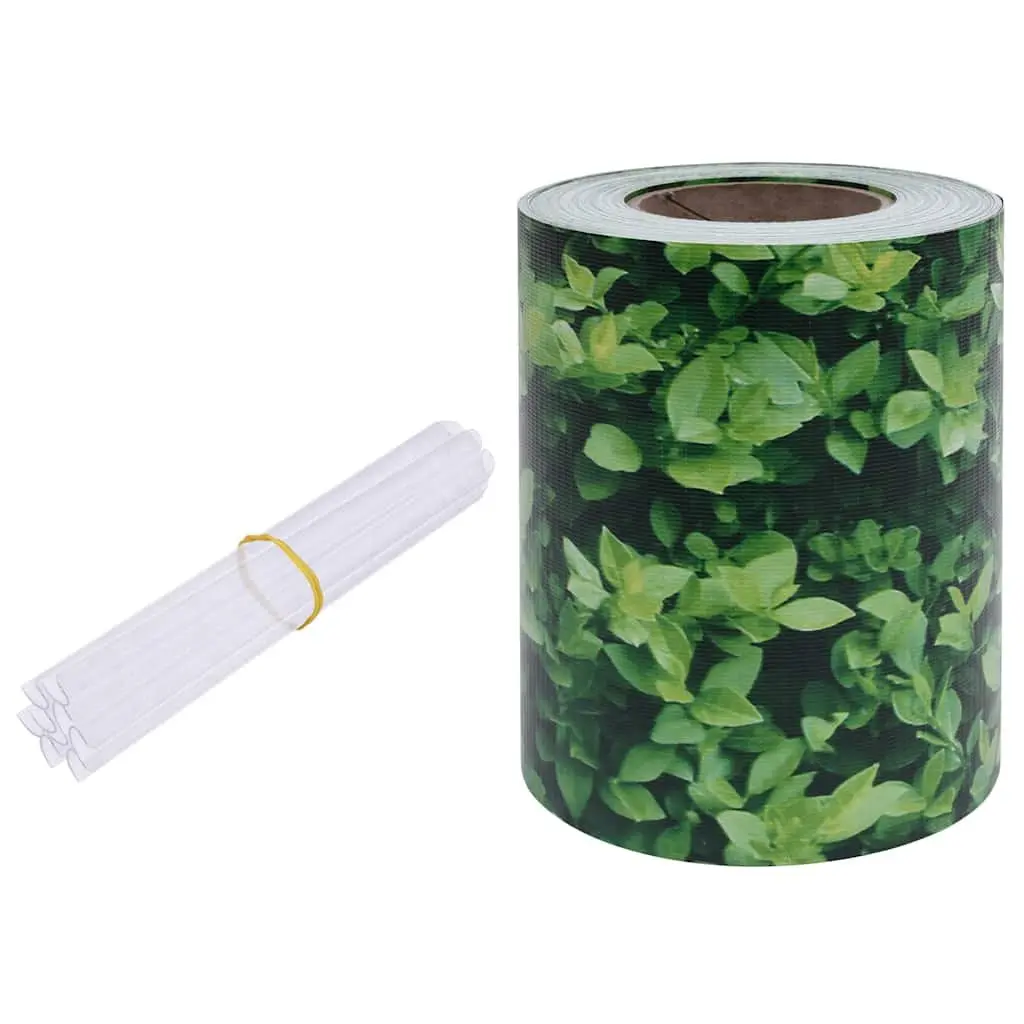 Garden Privacy Screen Fence Roll PVC Green Outdoor Windbreak Barrier 35x0.19m