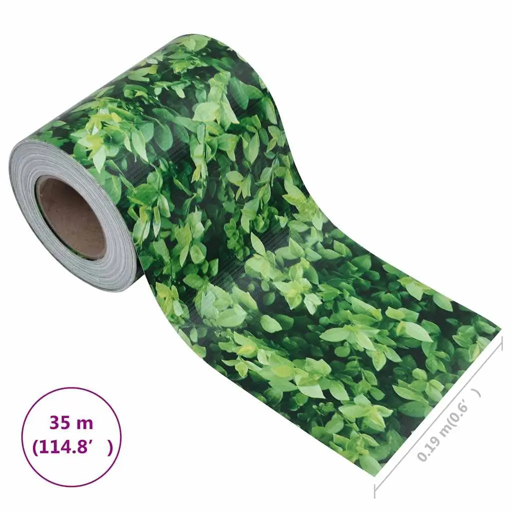 Garden Privacy Screen Fence Roll PVC Green Outdoor Windbreak Barrier 35x0.19m