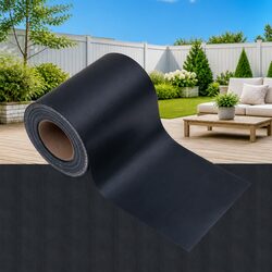 Compact Matte Dark Grey PVC Privacy Screen, 35x0.19 m