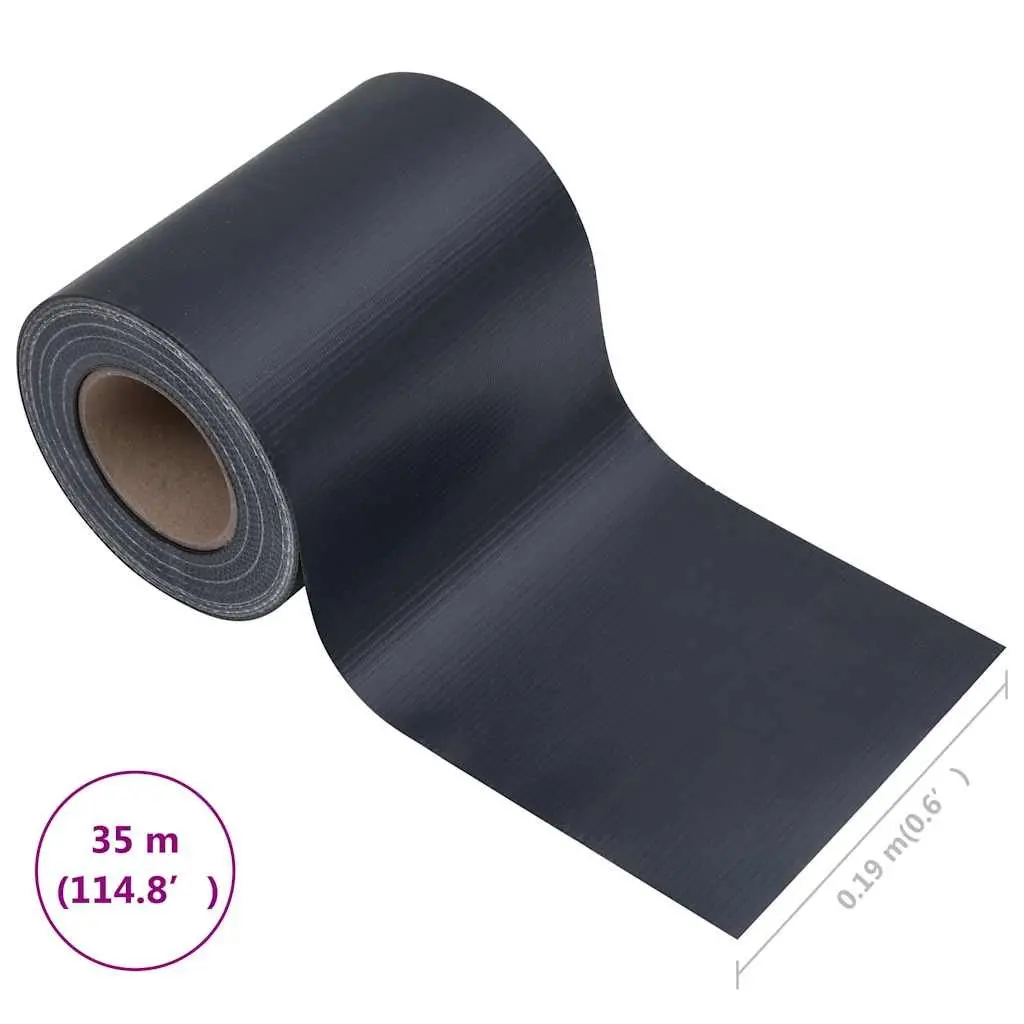 Garden Privacy Screen Matte Dark Grey 35x0.19 m Durable Weatherproof PVC Windbreak