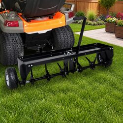 Lawn Aerator for Ride-on Mower 102cm Roller Aeration Soil Loosening Garden Tool