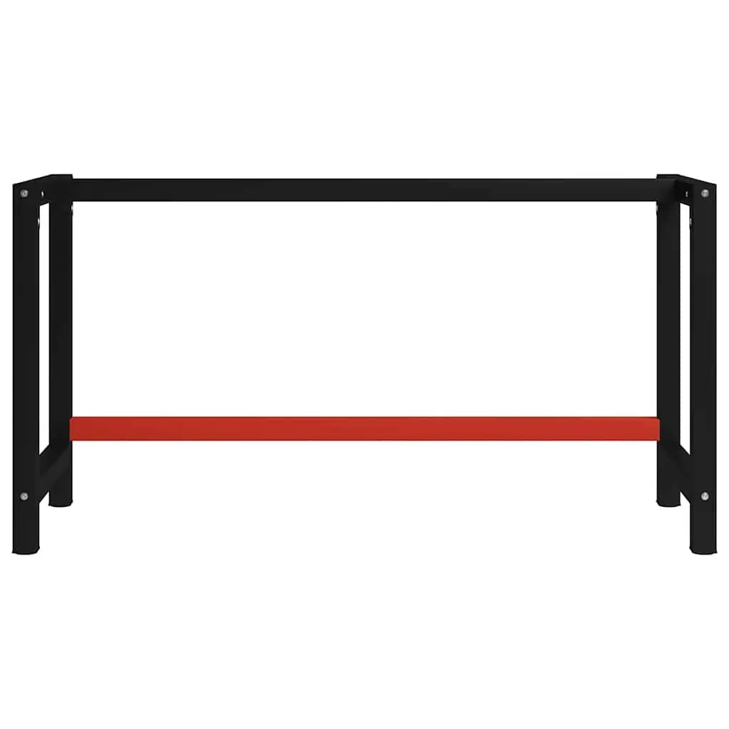 Metal Work Bench Frame Heavy Duty Table Legs Black Red Powder Coated Industrial