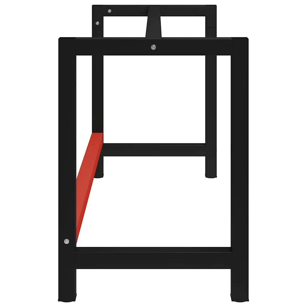 Metal Work Bench Frame Heavy Duty Table Legs Black Red Powder Coated Industrial