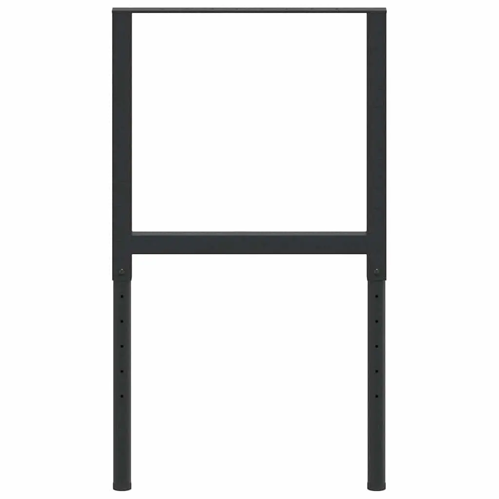 Adjustable Work Bench Frames Black 55x(69-95.5) cm Metal Sturdy Foundation for Workshop Garage