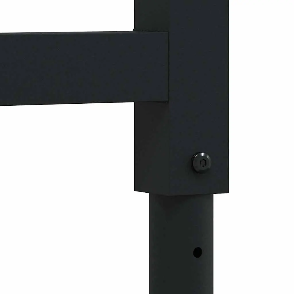 Adjustable Work Bench Frames Black 55x(69-95.5) cm Metal Sturdy Foundation for Workshop Garage