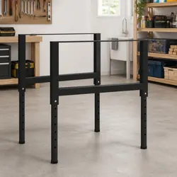 Adjustable Work Bench Frames 2pcs Metal Table Legs Height Adjustable 69-95.5cm